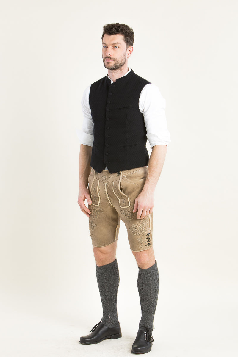 Gottseidank Hirschlederhose Uffing esche Rückansicht | Gottseidank Lederhose Uffing ash back view