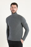 Gottseidank Rollkragenpulli Conrad zinngrau Vorderansicht | Gottseidank rollneck pullover Conrad tin grey front view