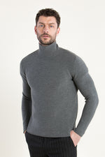 Gottseidank Rollkragenpulli Conrad zinngrau Vorderansicht | Gottseidank rollneck pullover Conrad tin grey front view