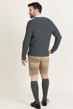 Gottseidank Strickjanker Aloisius asphalt/tanne Getragen | Gottseidank Knit Jacket Aloisius asphalt/fir worn