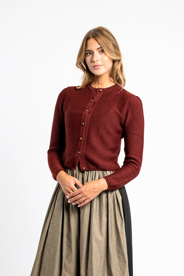 Gottseidank Strickjacke Mirl ochsenblut