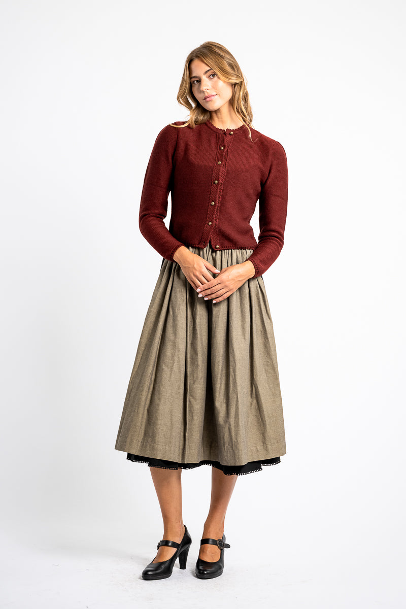 Gottseidank Strickjacke Mirl ochsenblut