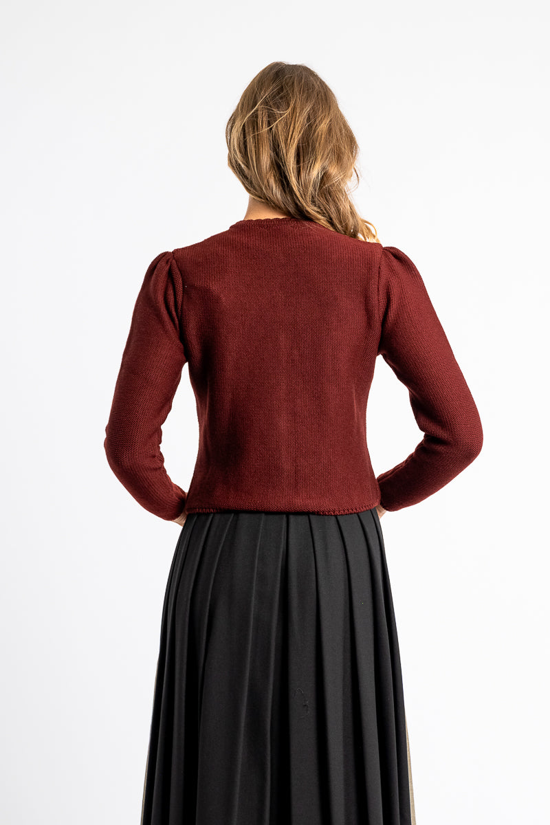Gottseidank Strickjacke Mirl ochsenblut