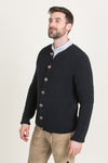 Gottseidank Strickjanker Toni schwarzblau Vorderansicht | Gottseidank knit jacket Toni dark blue-black front view