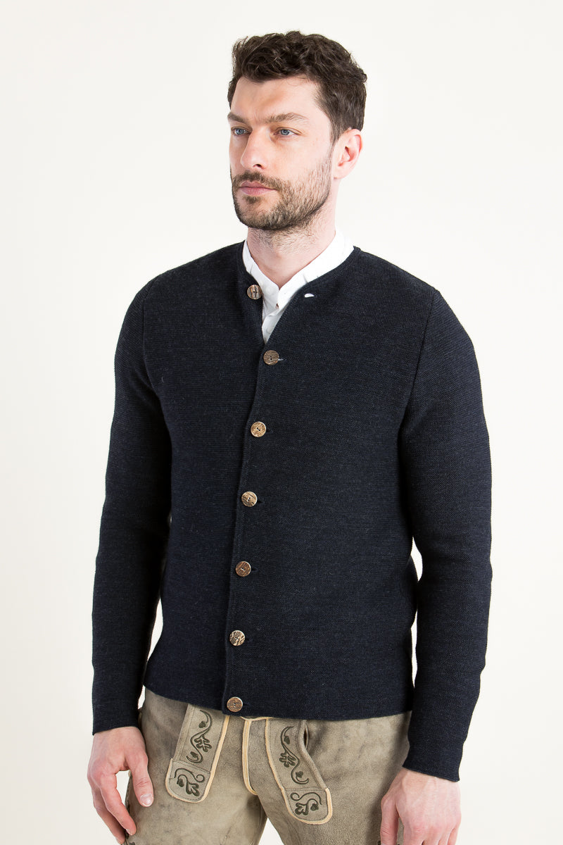 Gottseidank Strickjanker Aloisius Carbonblau
