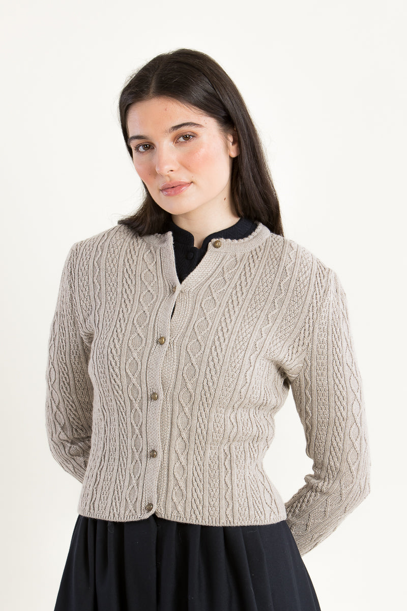 Gottseidank Strickjanker Sophia rahm Rückansicht | Gottseidank knitted janker Sophia cream back view