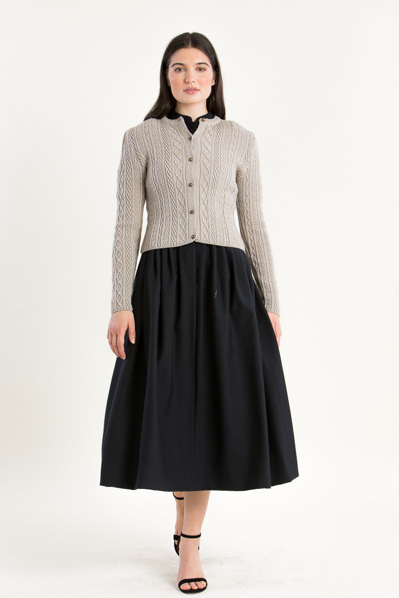 Gottseidank Strickjanker Sophia rahm Detail | Gottseidank knitted janker Sophia cream detail