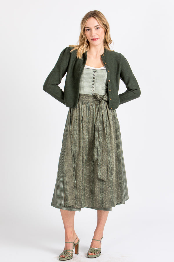 Gottseidank Strickjacke Mirl waldschatten Vorderansicht | Gottseidank knit jacket Mirl forest green front view