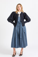 Gottseidank Strickjacke Gisela marine Rückansicht | Gottseidank knit jacket Gisela navy back view