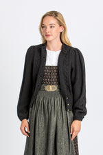 Gottseidank Strickjanker Lea Lakritz Rückansicht | Gottseidank knit jacket Lea Licorice back view
