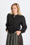 Gottseidank Strickjanker Lea Lakritz Vorderansicht | Gottseidank knit jacket Lea Licorice front view
