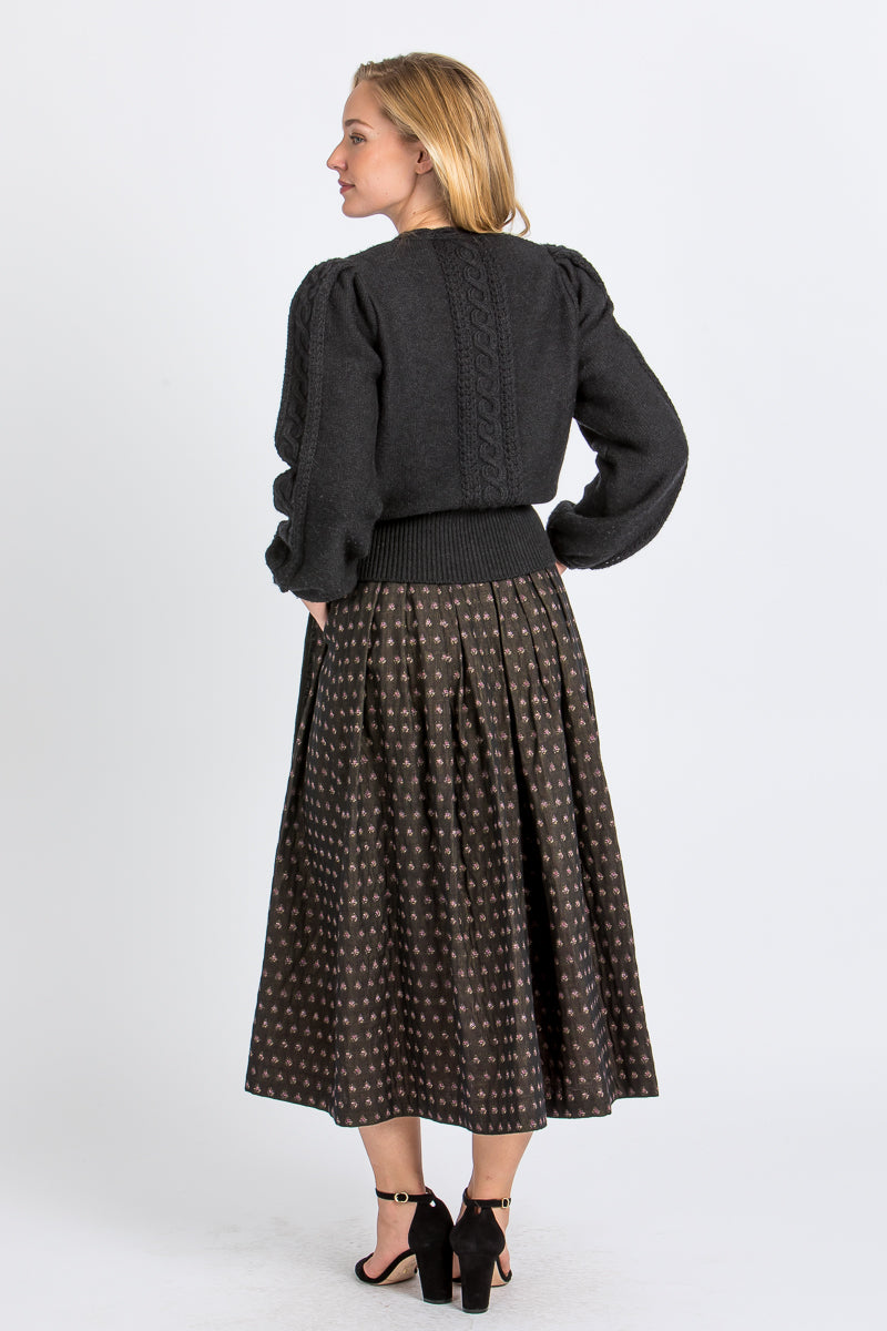 Gottseidank Strickjanker Lea Lakritz Detail | Gottseidank knit jacket Lea Licorice detail