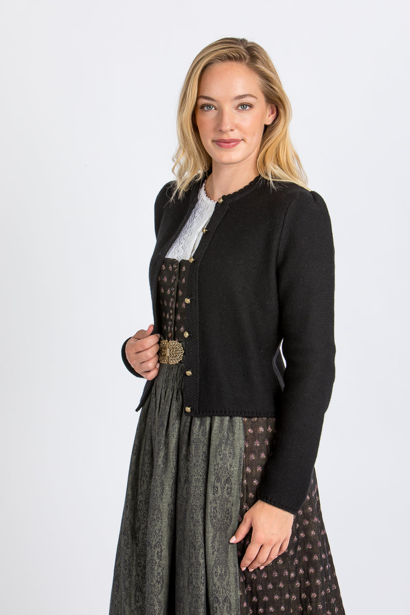 Gottseidank Strickjanker Mirl Schwarz Detail | Gottseidank knit jacket Mirl Black detail