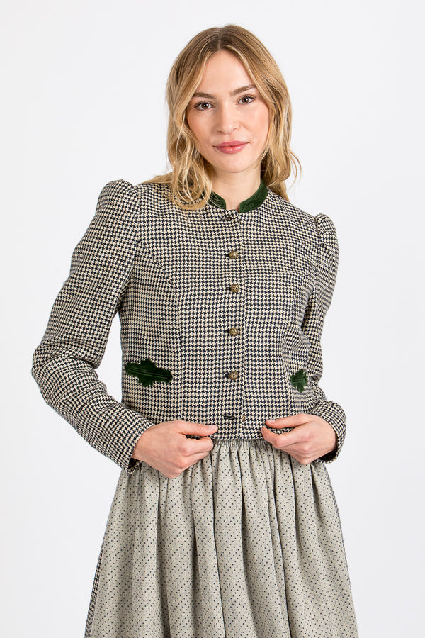 Gottseidank Trachtenjacke Flora Navy Detail | Gottseidank traditional jacket Flora navy detail