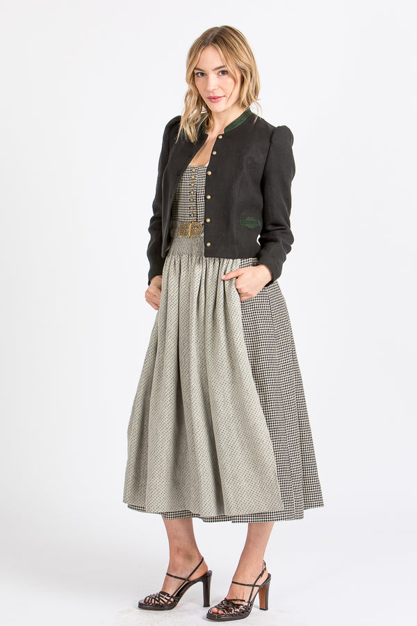 Gottseidank Trachtenjacke Flora Schwarz Rückansicht | Gottseidank traditional jacket Flora black back view