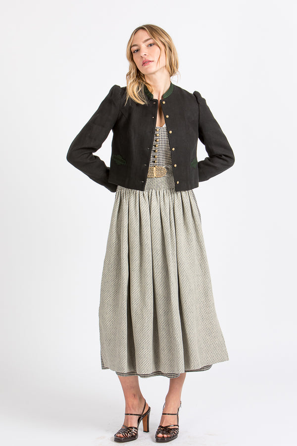 Gottseidank Trachtenjacke Flora Schwarz Vorderansicht | Gottseidank traditional jacket Flora black front view