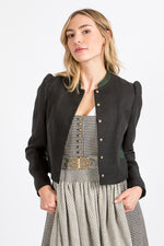 Gottseidank Trachtenjacke Flora Schwarz Detail | Gottseidank traditional jacket Flora black detail