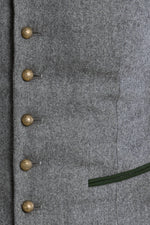 Gottseidank Trachtenweste Konstantin zinngrau Detail | Gottseidank traditional vest Konstantin pewter grey detail