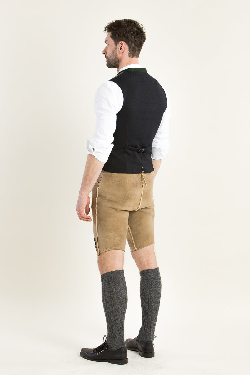 Gottseidank Trachtenweste Konstantin zinngrau Getragen | Gottseidank traditional vest Konstantin pewter grey worn