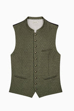 Gottseidank Trachtenweste Konstantin Moosgrün Detail | Gottseidank Mens Waistcoat Konstantin Moss Green detail