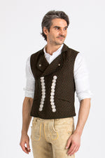 Gottseidank Kutschergilet Benedikt rosmarin Vorderansicht | Gottseidank coachman vest Benedikt rosemary front view