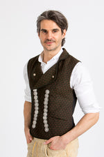 Gottseidank Kutschergilet Benedikt rosmarin Detail | Gottseidank coachman vest Benedikt rosemary detail