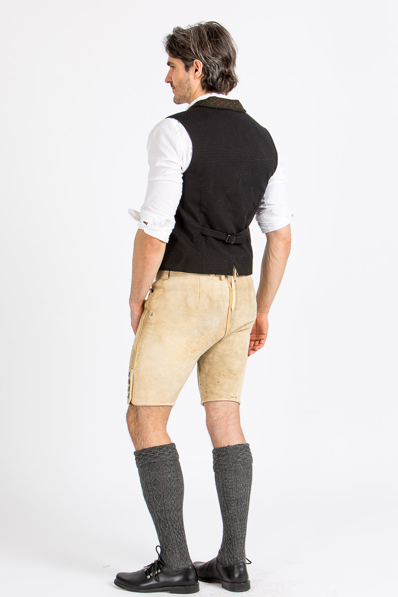 Gottseidank Kutschergilet Benedikt rosmarin Detail | Gottseidank coachman vest Benedikt rosemary detail
