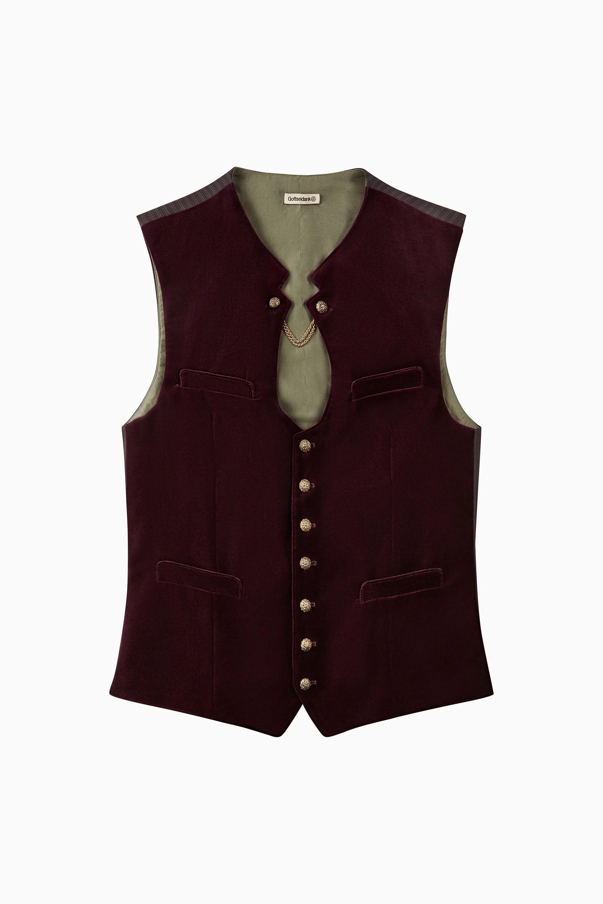 Gottseidank Miesbacher Trachtenweste Ignaz A005625 bordeaux