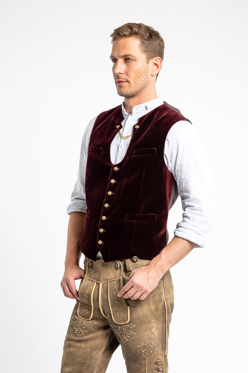 Gottseidank Miesbacher Weste Ignaz A005625 bordeaux