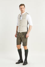 Gottseidank Miesbacher Weste Ignaz offwhite Vorderansicht | Gottseidank vest Ignaz off-white front view