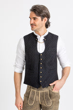 Gottseidank Miesbacher Weste Ignaz navy Detail | Gottseidank Miesbacher vest Ignaz navy detail