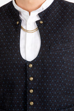 Gottseidank Miesbacher Weste Ignaz navy Rückansicht | Gottseidank Miesbacher vest Ignaz navy back view