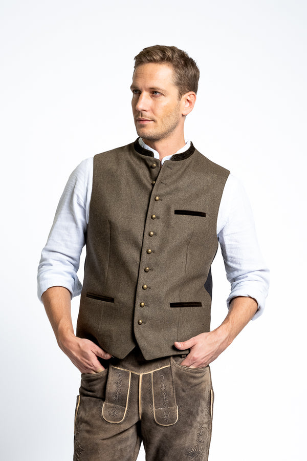 Gottseidank Trachtenweste Konstantin A005579 khaki