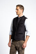 Gottseidank Trachten Vest Konstantin Black