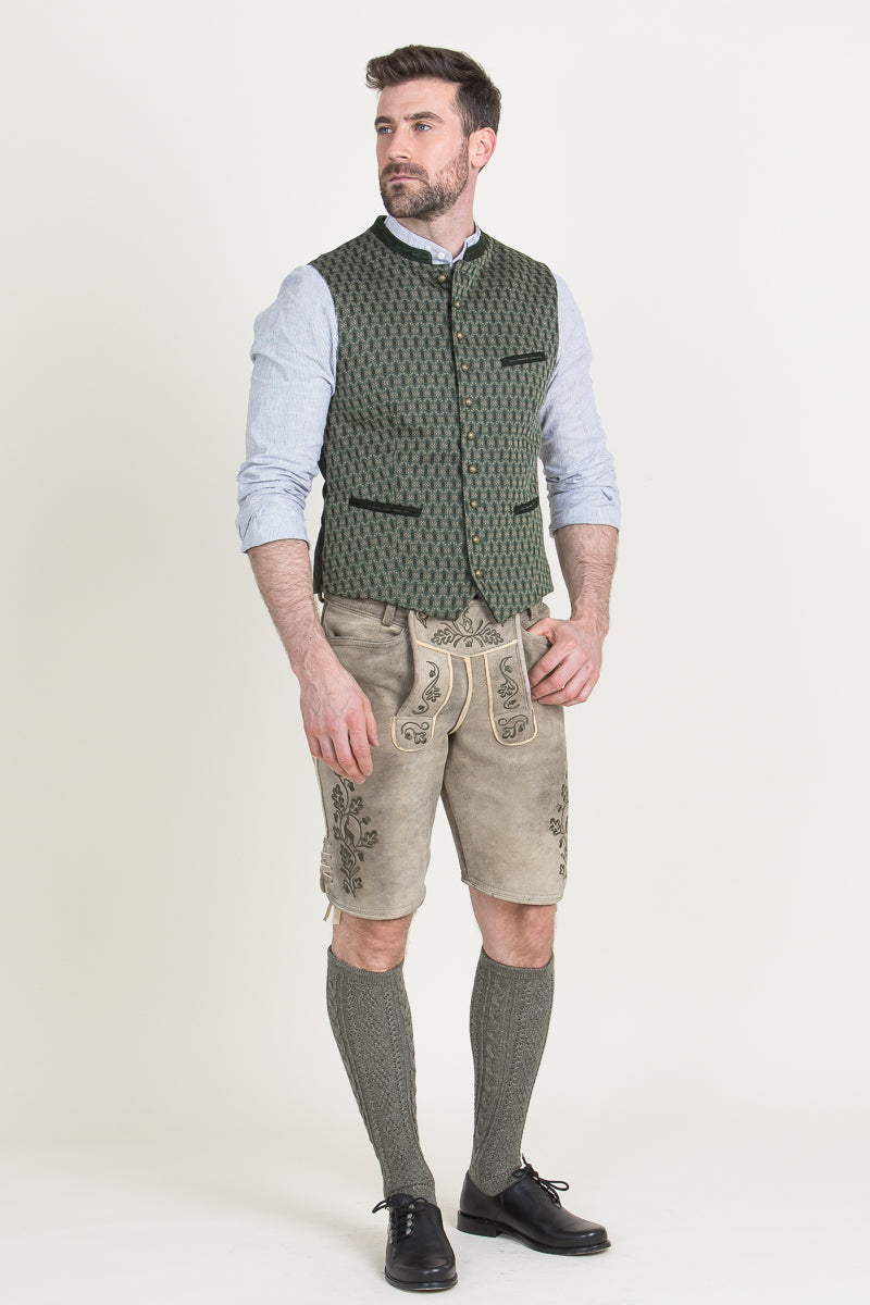 Gottseidank Trachtenweste Konstantin fichte Detail | Gottseidank traditional vest Konstantin spruce detail