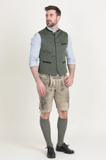 Gottseidank Trachtenweste Konstantin fichte Detail | Gottseidank traditional vest Konstantin spruce detail