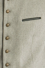 Gottseidank Trachtenweste Konstantin Desert Sage Detail | Gottseidank Mens Waistcoat Konstantin Desert Sage detail
