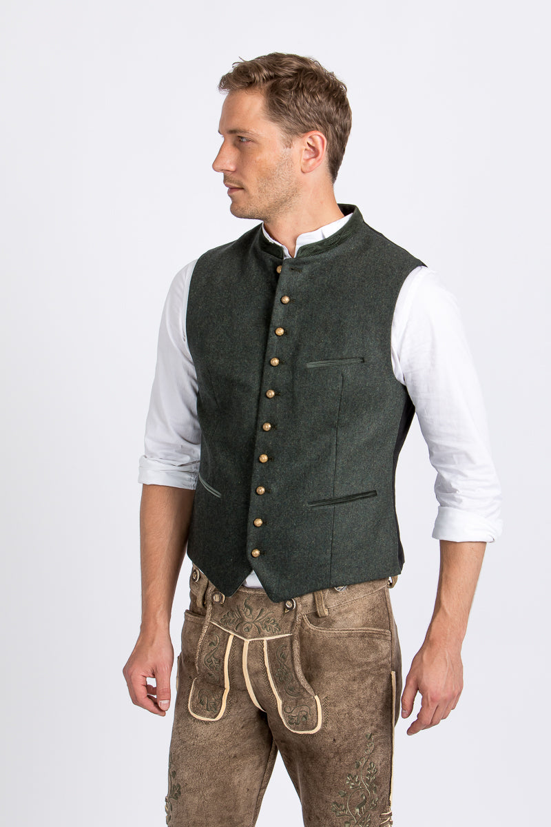 Gottseidank Trachtenweste Konstantin tanne Detail | Gottseidank Konstantin Fir green detail