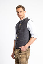 Gottseidank Trachten Waistcoat Konstantin anthracite