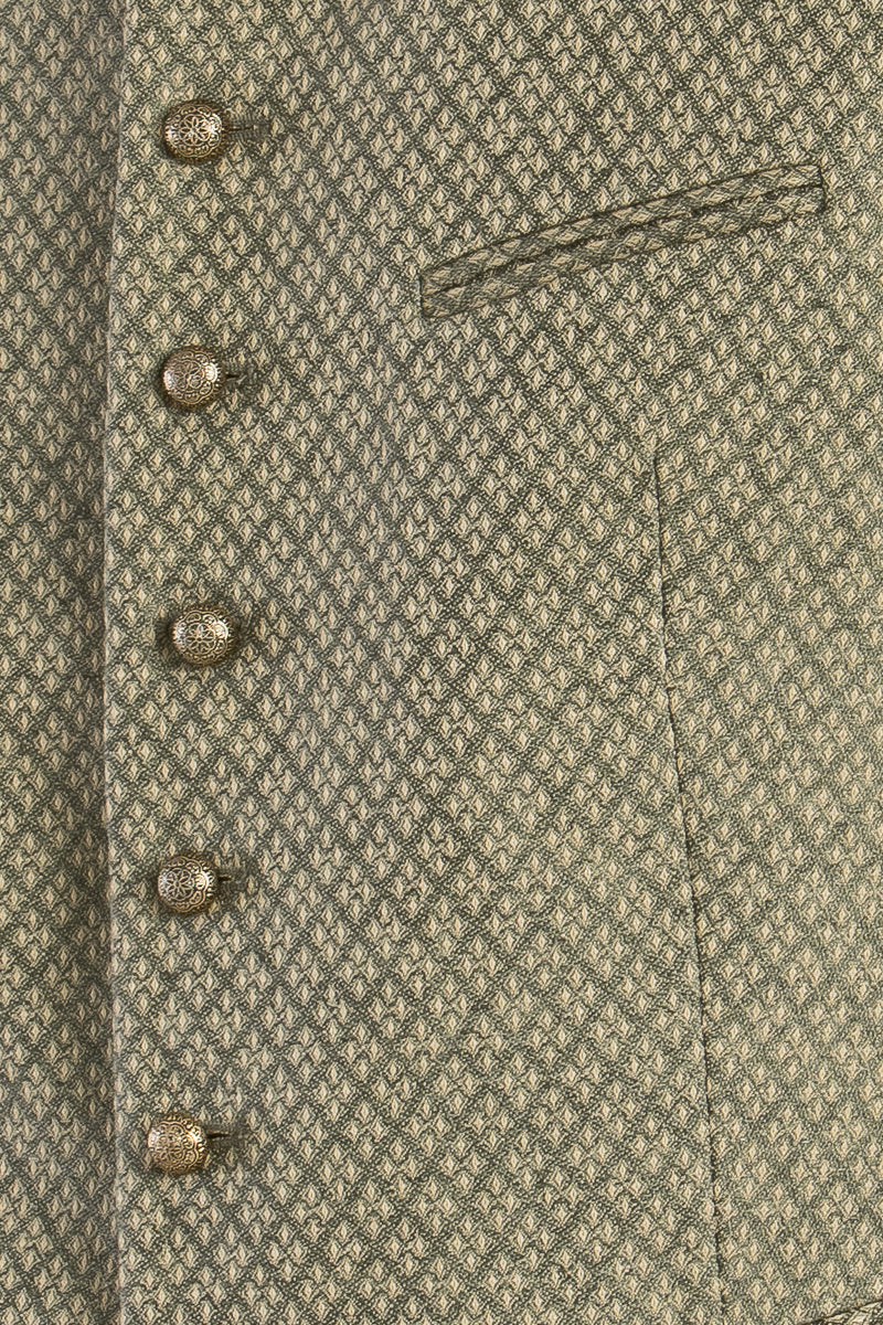 Gottseidank Trachtenweste Konstantin Safari Detail | Gottseidank Mens Waistcoat Konstantin Safari detail