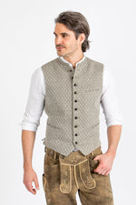 Gottseidank Trachtenweste Konstantin altoliv Rückansicht | Gottseidank men's vest Konstantin old olive back view