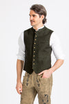 Gottseidank Trachtenweste Konstantin wiese Vorderansicht | Gottseidank men's vest Konstantin meadow green front view