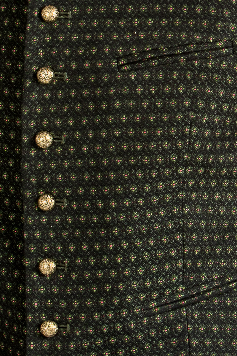 Gottseidank Trachtenweste Konstantin wiese Detail | Gottseidank men's vest Konstantin meadow green detail