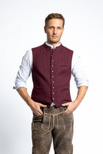 Gottseidank Trachtenweste Konstantin A005677 merlot
