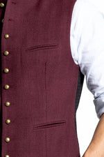 Gottseidank Trachtenweste Konstantin A005677 merlot