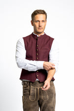 Gottseidank Trachtenweste Konstantin A005677 merlot