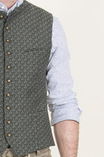 Gottseidank Trachtenweste Konstantin thymian Rückansicht | Gottseidank traditional vest Konstantin thyme back view