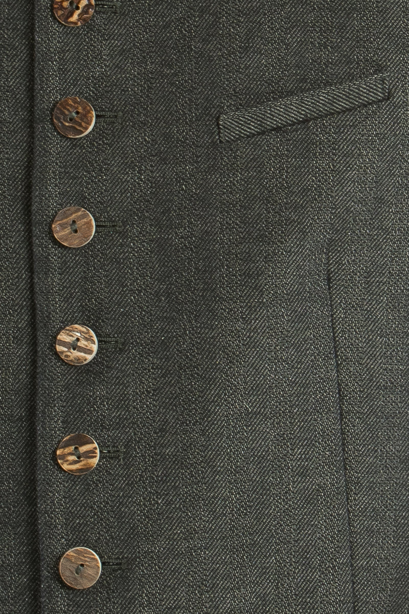 Grasegger Trachtenweste Vittorio grün Detail | Grasegger waistcoat Vittorio green detail