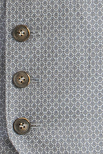 Grasegger Trachtenweste Voitl graublau Rückansicht | Grasegger waistcoat Voitl grey-blue back view