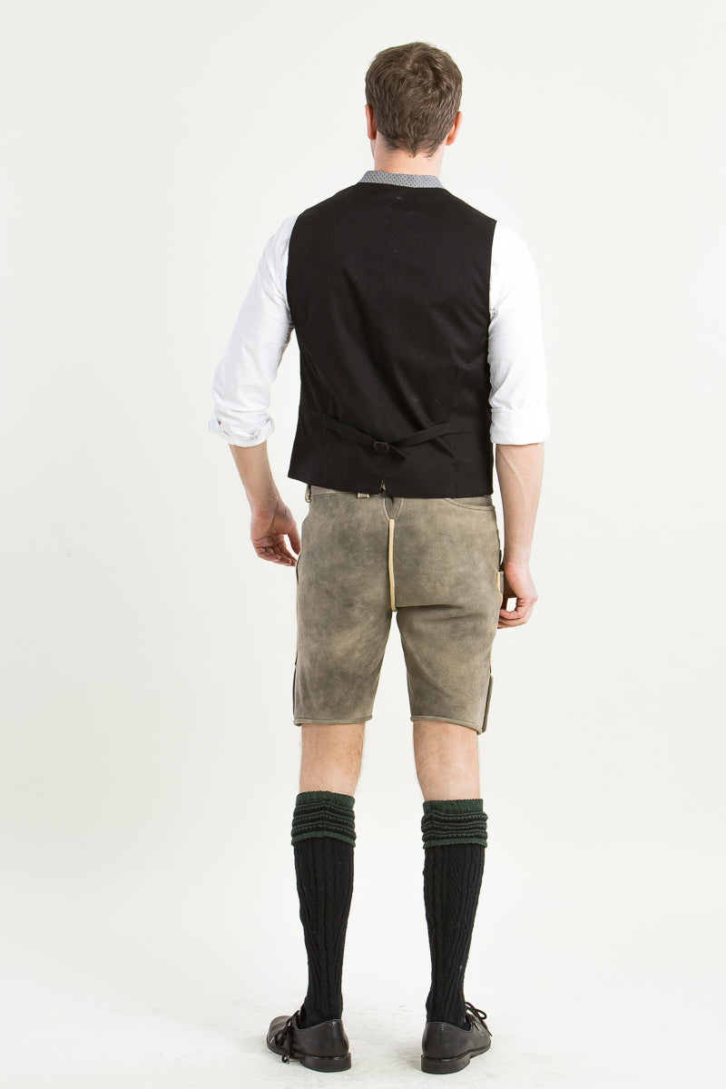 Grasegger Trachtenweste Voitl graublau Detail | Grasegger waistcoat Voitl grey-blue detail